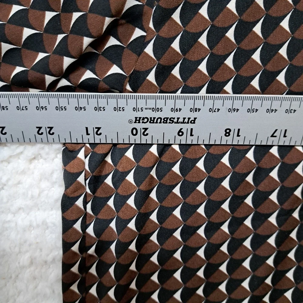 Mens Banana Republic Button Down Brown Black Geometric Print 100% Polyester